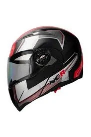 MOTOR KASK ÇENE AÇILIR GÖZLÜKLÜ NCR - 158 - KIRMIZI GRAFİK KIRMIZI ürün görseli 1