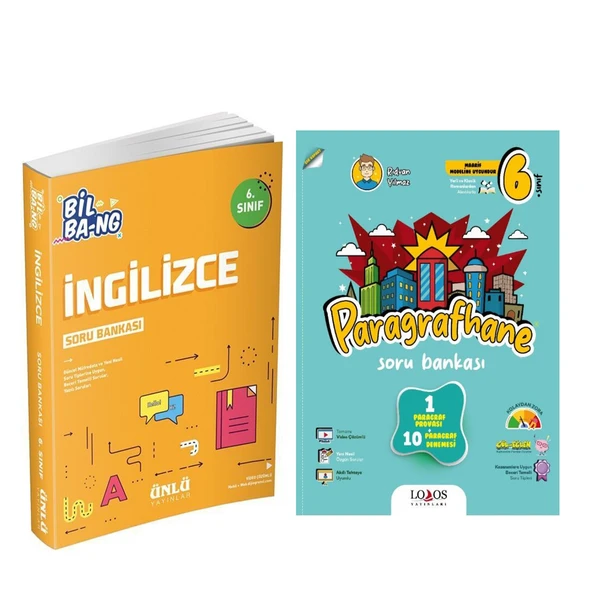 Ünlü Yayıncılık 6. Sınıf İngilizce Bil Bang ve Lodos Paragrafhane Soru Bankası Seti 2 Kitap ürün görseli 1