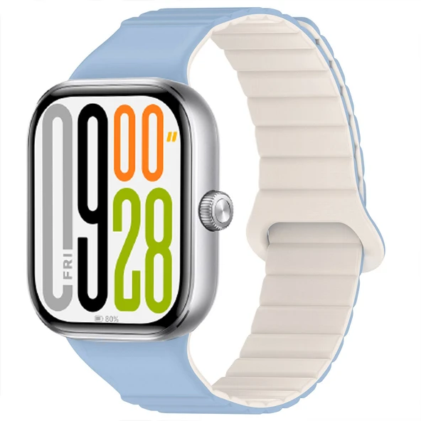 Redmi Watch 5 Uyumlu Kordon Yumuşak Silikon Kordon Güçlü Manyetik Strap Kayış  Mavi ürün görseli 1