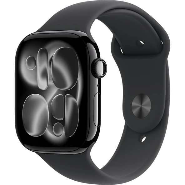Apple Watch Series 11 Gps, 42 mm Simsiyah Alüminyum kasa ve Siyah Spor kordon - m/l ürün görseli 1