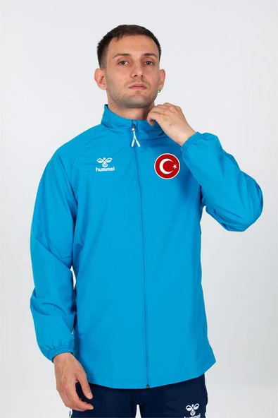 Hummel Line Milli Takım Yağmurluk Turkuaz ürün görseli 1