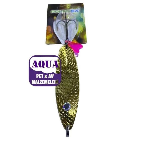 Turna Kaşığı 27 Gram 9 cm. - Powerex Fighter Syclops 27 gr. 9 cm. 7475 Metal Kaşık Sahte Yem Gold Altın Rengi Parlak Turna Kaşığı ürün görseli 1
