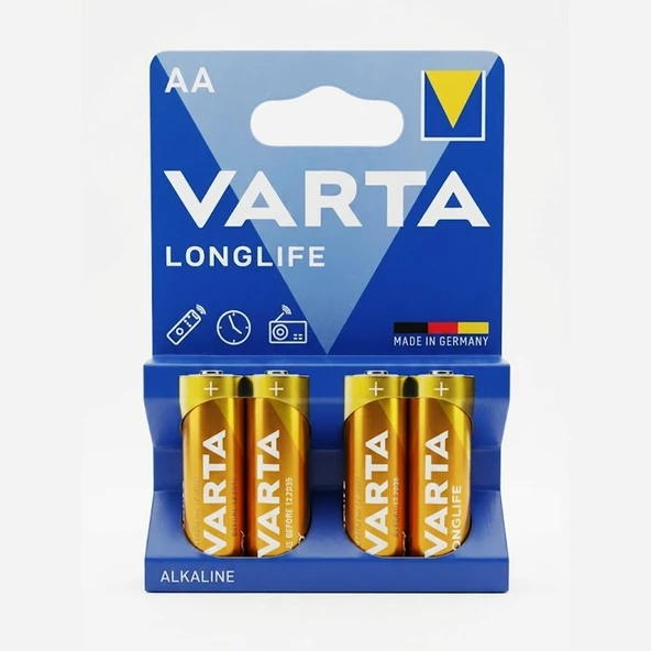 Longlife AA 1.5V Alkalin Pil 4 Lü Paket Uzun Ömürlü Güç Kaynağı ürün görseli 1