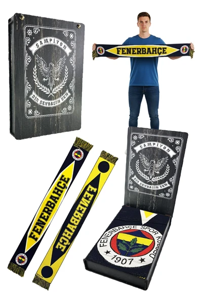 Fenerbahçe Unisex 6 Renkli Logolu Dokuma Lazer Hediyelik Kutu ürün görseli 1