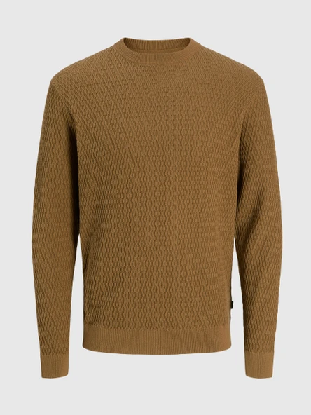 JACK JONES Erkek Desenli Örgü Kazak 12283381 ürün görseli 1