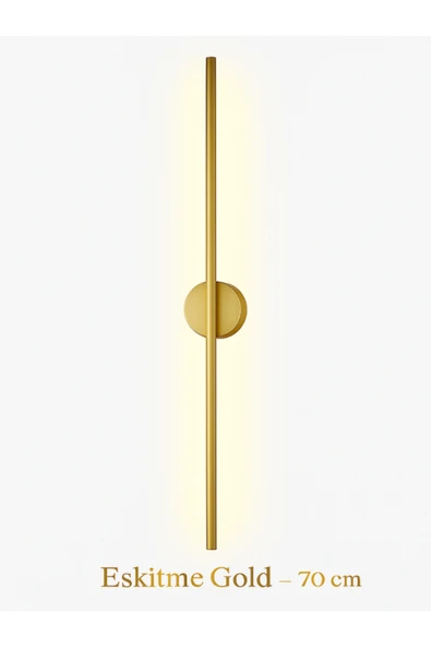 Eskitme Gold 70 cm Elektrikli LED Duvar Apliği Beyaz Işık ürün görseli 1