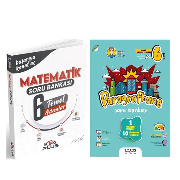 KVA Yayınları 6. Sınıf Matematik Temel Adımlar ve Lodos Paragrafhane Soru Bankası Seti 2 Kitap ürün görseli 1