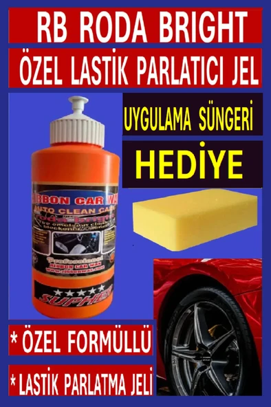 RB RODA BRIGHT (LASTİK PARLATICI JEL ) 1 LT - Resim 2