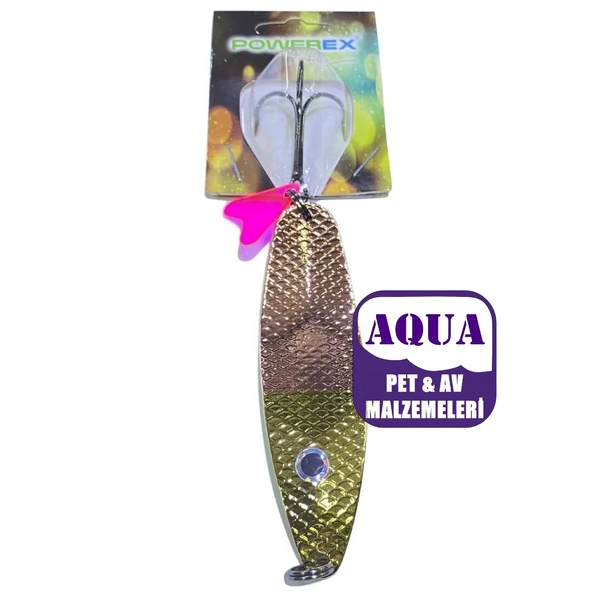 Turna Kaşığı 27 Gram 9 cm. - Powerex Fighter Syclops 27 gr. 9 cm. 7477 Metal Kaşık Sahte Yem Parlak Gold Altın Bakır Renkli  Turna Kaşığı ürün görseli 1