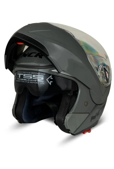 MOTOR KASK ÇENE AÇILIR GÖZLÜKLÜ NCR - 158 - NARDO GRİ NARDO GRİ ürün görseli 1