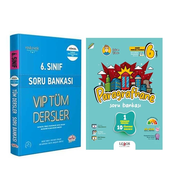 Editör 6. Sınıf VIP Tüm Dersler ve Lodos Paragrafhane Soru Bankası Seti 2 Kitap ürün görseli 1