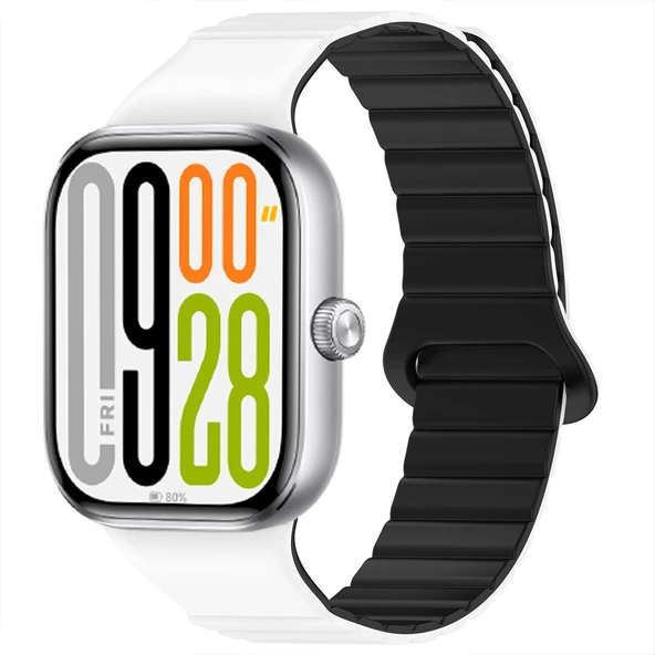 Redmi Watch 5 Uyumlu Kordon Yumuşak Silikon Kordon Güçlü Manyetik Strap Kayış  Beyaz ürün görseli 1