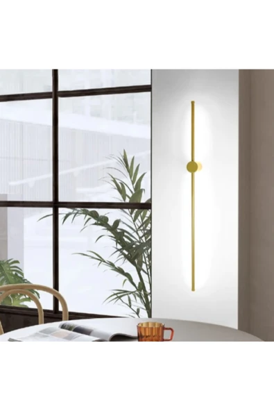 Zr Aydınlatma Gold Eskitme 3000K 70CM Çubuk Aplik, Duvar Aydınlatması, LED Aplik, Modern Duvar Aplik ürün görseli 1