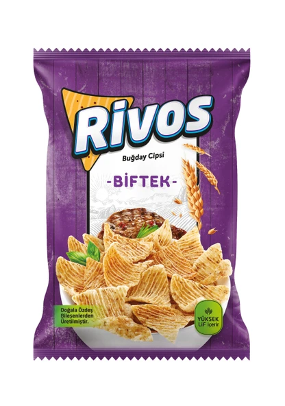 Rivos Buğday Cipsi (Biftek)- 3lü Paket ürün görseli 1