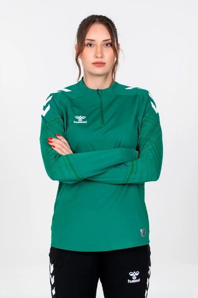 Hummel Line Antrenman Eşofman Üstü Yeşil - Resim 2