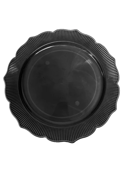 Kullan At Parti Davet Sunum Servis Plastik Sert Mika Tabak - 26 Cm. - Siyah - 6 Adetlik Paket ürün görseli 1