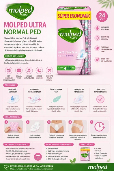 Molped Ultra Normal Ped 24'lü ürün görseli 1