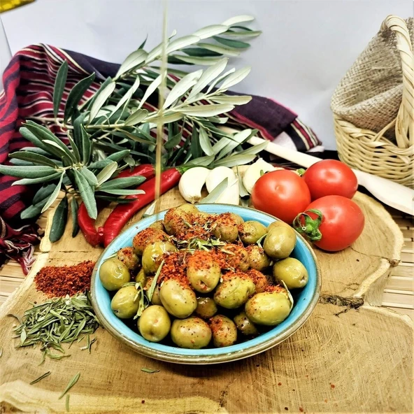 Kahramanmaraş Çizik Yeşil Zeytin (1000 CC) ürün görseli 1