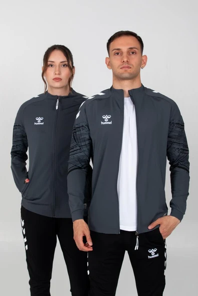 Hummel Line Kamp Eşofman Üstü Antrasit - Resim 3