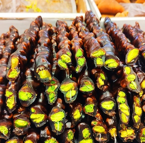 Tüm Antep Fıstıklı Pekmez Sucuğu - 500 Gr ürün görseli 1