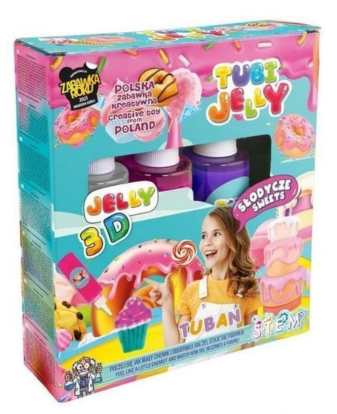 Tuban Tubi Jelly 3 Renkli Jöle Figür Sanat Oyun Hazırlama Seti Tatlı Şekerlemeler TU3317 ürün görseli 1
