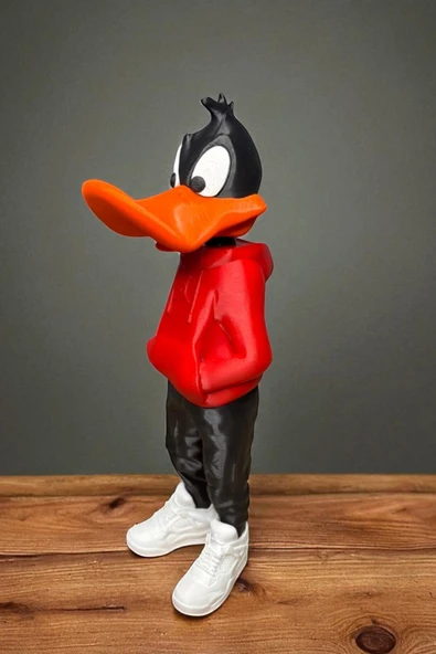 Valyria 26 CM 3D baskı Daffy Duck figürü, Looney Tunes figür, çizgi film figürü ürün görseli 1