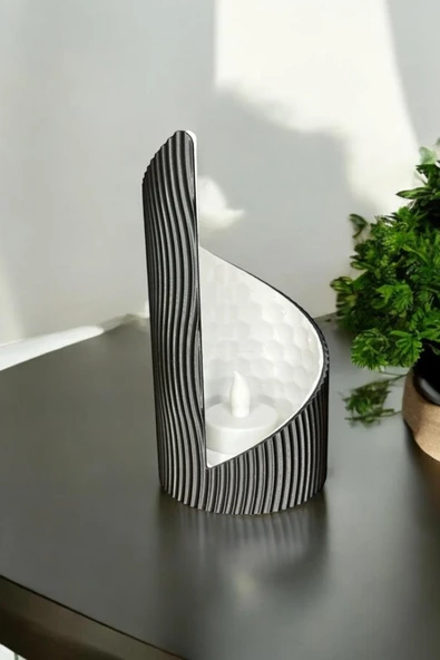 Valyria Modern Tasarım Bal Peteği Led Mumluk | 3D Baskı & Özel Ambiyans Işığı ürün görseli 1