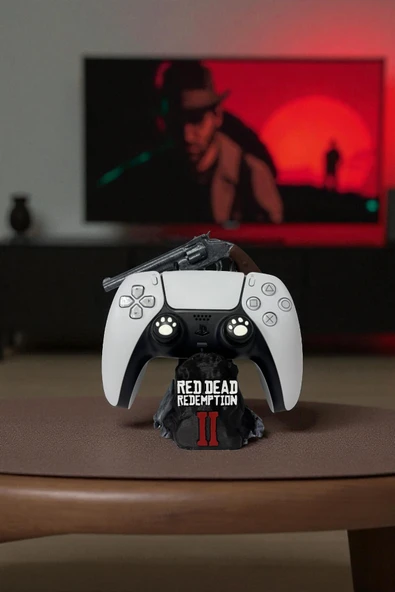 Valyria Red Dead Redemption Temalı Oyun Kolu Tutucu | PS5 / PS4 / XBOX Joystick Standı | 3D Baskı ürün görseli 1