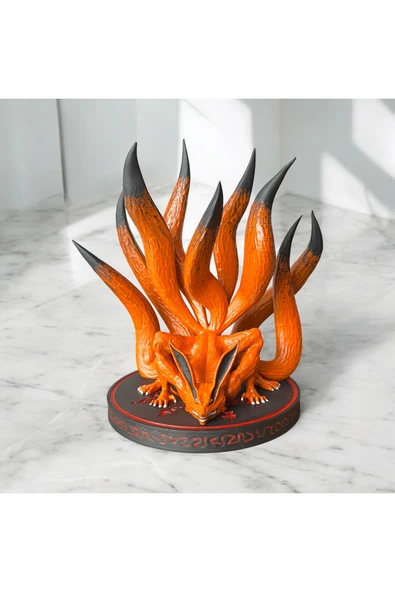 Valyria Kurama (Kyubi) 3D Baskı Koleksiyon Figürü – El Boyaması, naruto Lanetli mühürlü ürün görseli 1