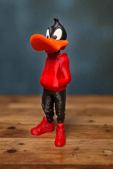Valyria 26 CM 3D baskı Daffy Duck figürü, Looney Tunes figür, çizgi film figürü ürün görseli 1