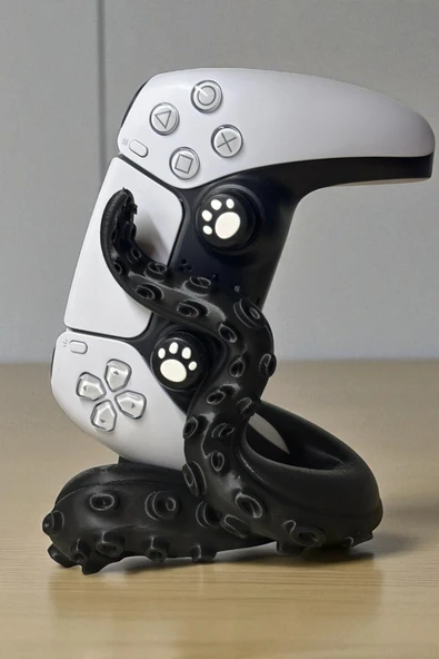 Valyria PS4/PS5Uyumlu Konsol Standı Kol Tutucu Stand Joystick Standı 3D Baskı Ahtapot Şeklinde ürün görseli 1