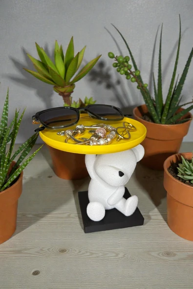 Valyria 14cm Mini Sevimli Ayıcık, Tatlı Makyaj Organizeri, Plastik Biblo ürün görseli 1