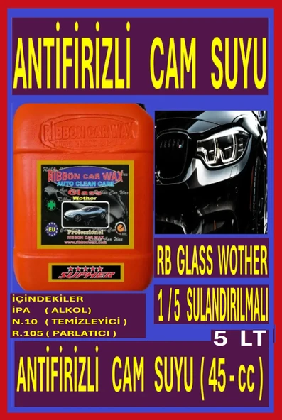 Rb Glass Wother 45 -CC ( Antifrizli Cam Suyu ) 5 Lt ürün görseli 1