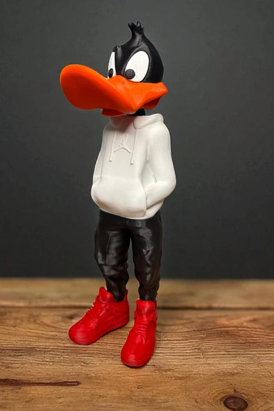 Valyria 26 CM 3D baskı Daffy Duck figürü, Looney Tunes figür, çizgi film figürü ürün görseli 1