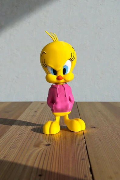 Valyria 21 CM 3D baskı Tweety figürü, Looney Tunes figür, çizgi film figürü ürün görseli 1