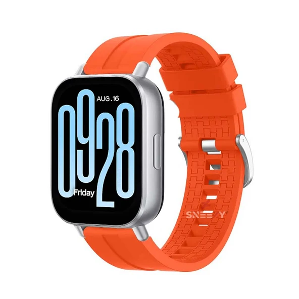 Redmi Watch 5 Active Redmi 5 Lite Uyumlu Kordon Kordon NovaGT Metal Tokalı Yumuşak Silikon Kordon  Turuncu ürün görseli 1