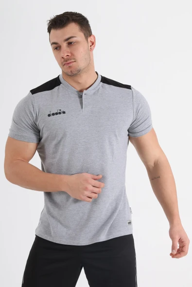 Diadora Muline Bebe Yaka T-Shirt Gri ürün görseli 1