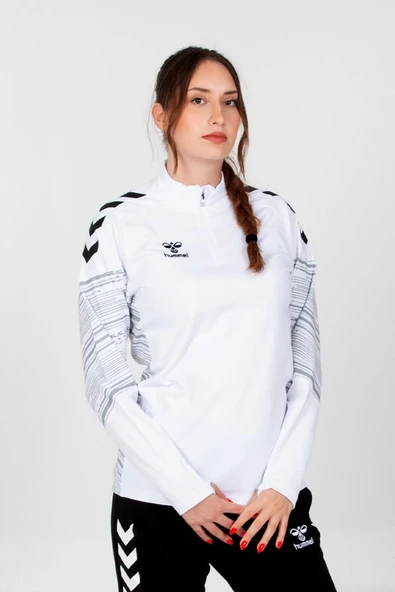 Hummel Line Antrenman Eşofman Üstü Beyaz - Resim 2