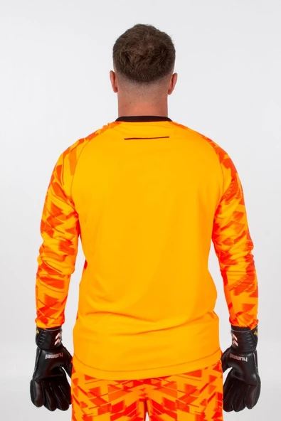 Hummel Line Kaleci Tek Üst Forma Neon Turuncu - Resim 4