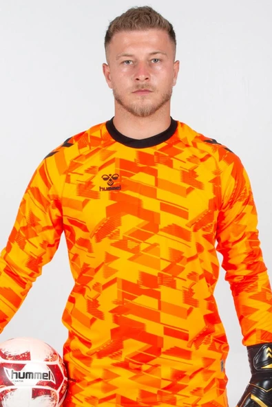 Hummel Line Kaleci Tek Üst Forma Neon Turuncu - Resim 6