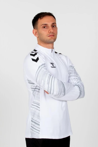 Hummel Line Antrenman Eşofman Üstü Beyaz - Resim 5