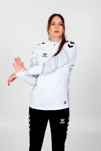 Hummel Line Antrenman Eşofman Üstü Beyaz - Resim 4