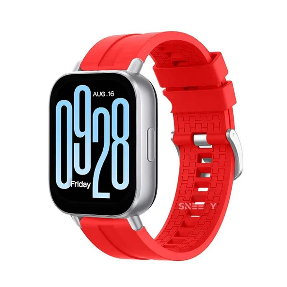 Redmi Watch 5 Active Redmi 5 Lite Uyumlu Kordon Kordon NovaGT Metal Tokalı Yumuşak Silikon Kordon  Kırmızı ürün görseli 1