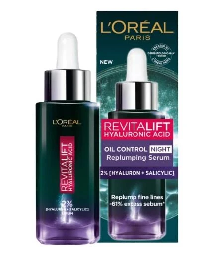 Loreal Paris Revitalift Skin Care Hyaluronic Acid Oil Control Gece Serumu 30Ml ürün görseli 1