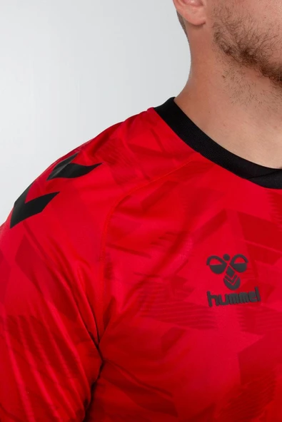 Hummel Line Kaleci Tek Üst Forma Kırmızı - Resim 5