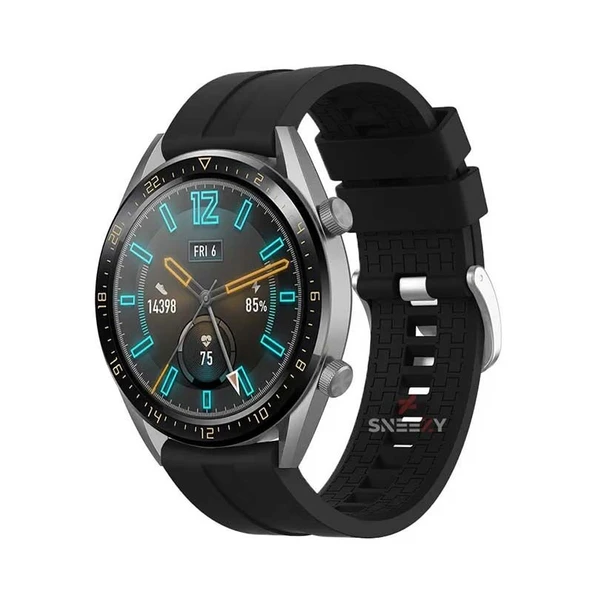 Xiaomi Watch S1/S1 Active Mi Watch/Watch Color Uyumlu NovaGT Supreme Metal Tokalı Silikon Kordon  Siyah ürün görseli 1