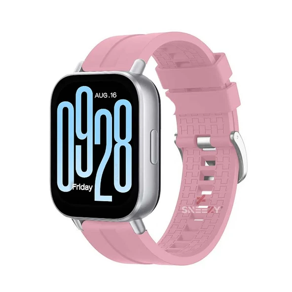 Redmi Watch 5 Active Redmi 5 Lite Uyumlu Kordon Kordon NovaGT Metal Tokalı Yumuşak Silikon Kordon  Pembe ürün görseli 1