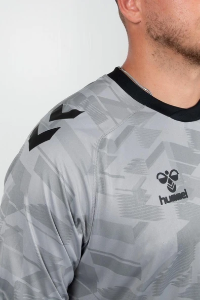 Hummel Line Kaleci Tek Üst Forma Gri - Resim 4
