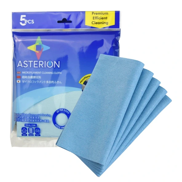 Asterion Mikrofilament Mavi Temizlik Bezi 10*40 cm ürün görseli 1