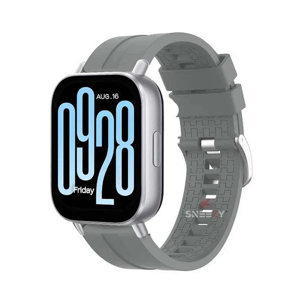 Redmi Watch 5 Active Redmi 5 Lite Uyumlu Kordon Kordon NovaGT Metal Tokalı Yumuşak Silikon Kordon  Gri ürün görseli 1